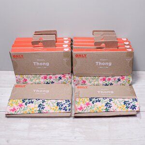 10 Pairs Bundle Old Navy Womens No Show Thongs Pink Floral Panties XXL